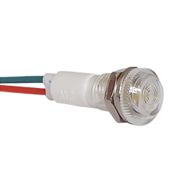 SINALEIRO 9MM OLHO DE BOI BRANCO 220V LUKMA