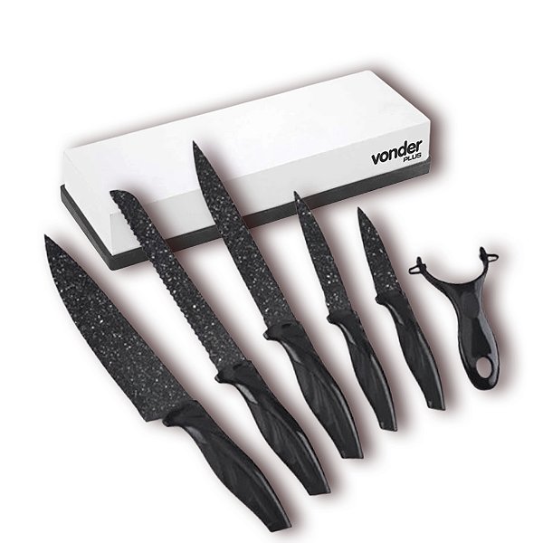 KIT PEDRA AFIAR 6" 2000 VONDER PLUS + JOGO FACAS