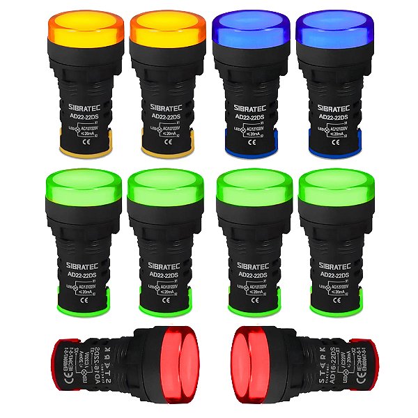 KIT SINALEIROS LED AD22 22MM PERSONALIZAVEL