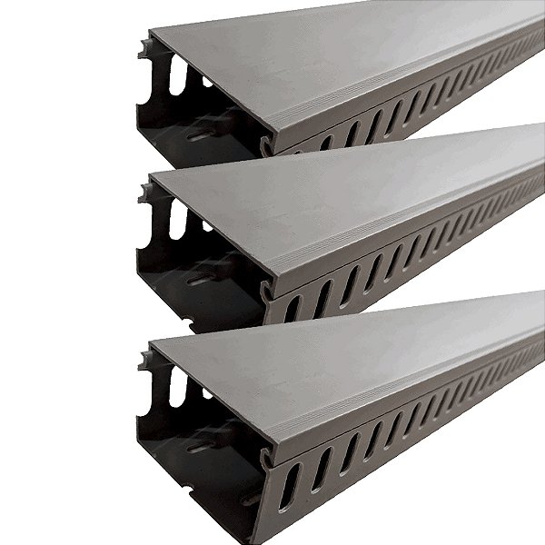 KIT 03 CANALETA VENTILADA CINZA 50X80 X2000MM (AxLxC) LUKMA