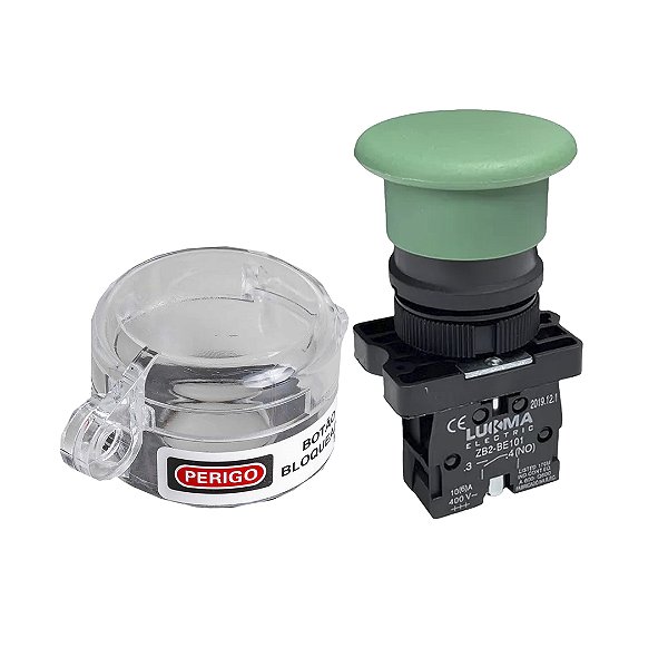 KIT BLOQUEIO BOTAO EMERG 31,9X49,6MM + BOT EMERG EC31 VD