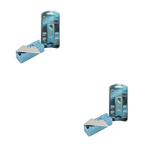 KIT 2 LAMINA PARA ESTILETE TRAPEZOIDAL 19MM ESTOJO 12PCS // GROSS