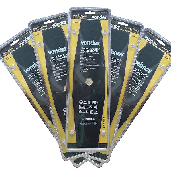 KIT 5 LAMINA 2 PONTAS ROCADEIRA  350X20,0X2,0MM VONDER
