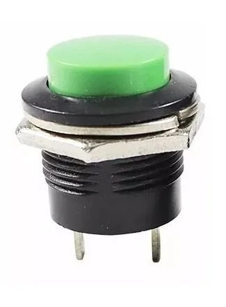 CHAVE PUSH BUTTON VERDE NA-2 POLOS