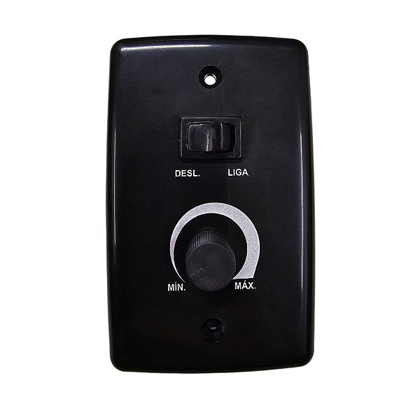 KIT 5 CONTROLE VENTILADOR OSCILA PLACA 4X2 BIV PRETA 11775