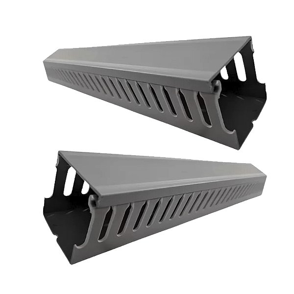 KIT 2 CANALETA ABERTA CINZA 30X30 STARK