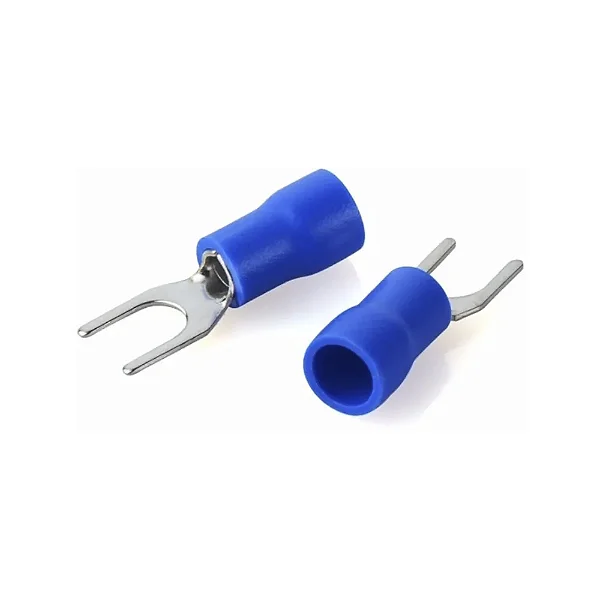 KIT 100 TERMINAL FORQUILHA PRE ISOLADO 1,5 2,5 MM AZUL STARK
