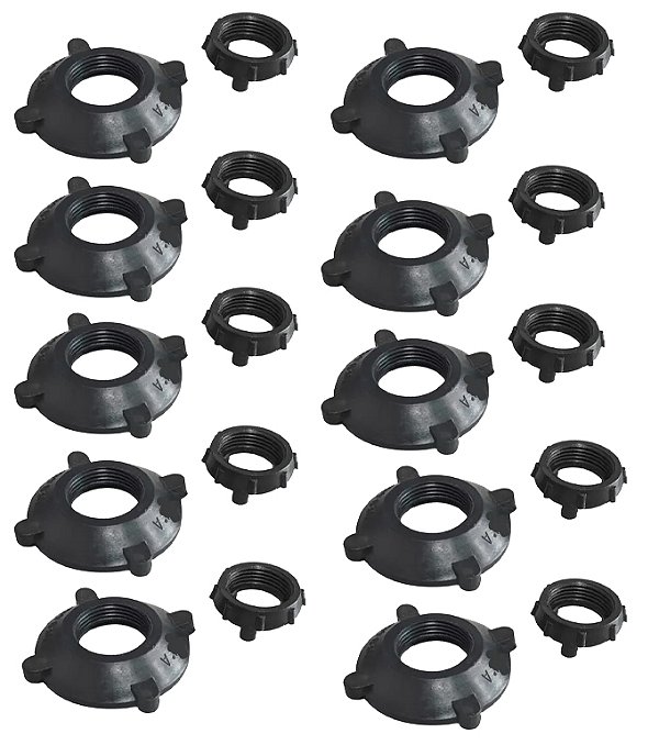 KIT 10PÇS - ARRUELA/BUCHA PVC P/ ELETRODUTO - 2.1/2''x2''