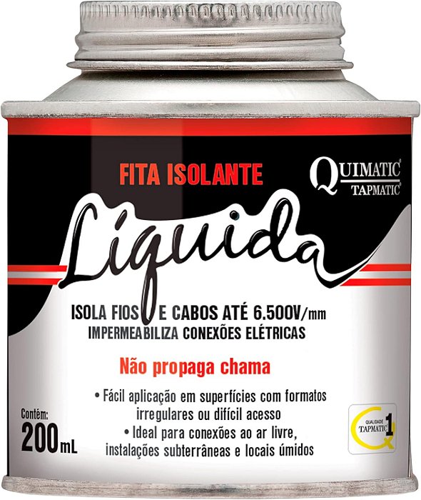 FITA ISOLANTE  LIQUIDA 200ML PRETA       QUIMATIC