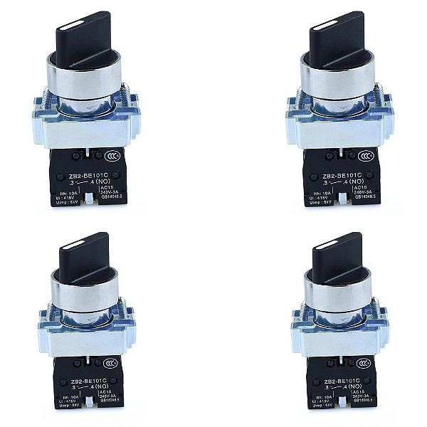 KIT 4 CHAVE XB2 BD41 METAL 2 POS COM RETORNO LUKMA