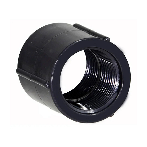 LUVA 3" PVC PRETA ROSCAVEL