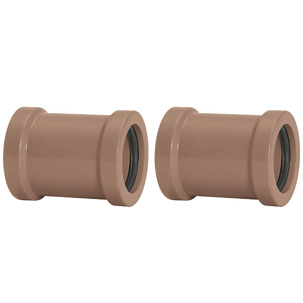 KIT 2 LUVA CORRER P/TUBO SOLDAVEL 32MM 1.1/4 AMANCO 18400