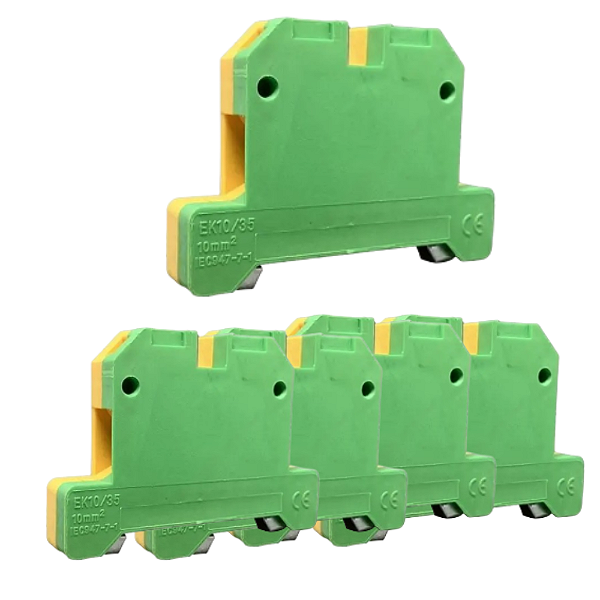 KIT 5 BORNE SAK TERRA 4,0 MM AMARELO/VERDE STARK