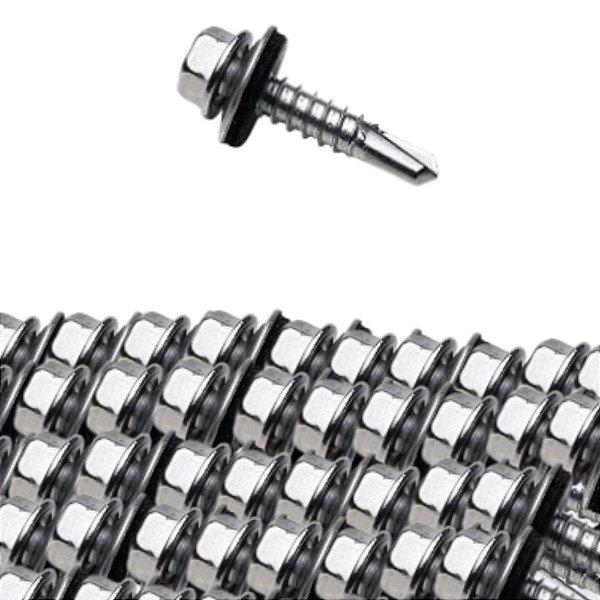 KIT 100 PARAFUSO BROCANTE 12 X 1" SEXTAV 5/16 4725 TITANIUM