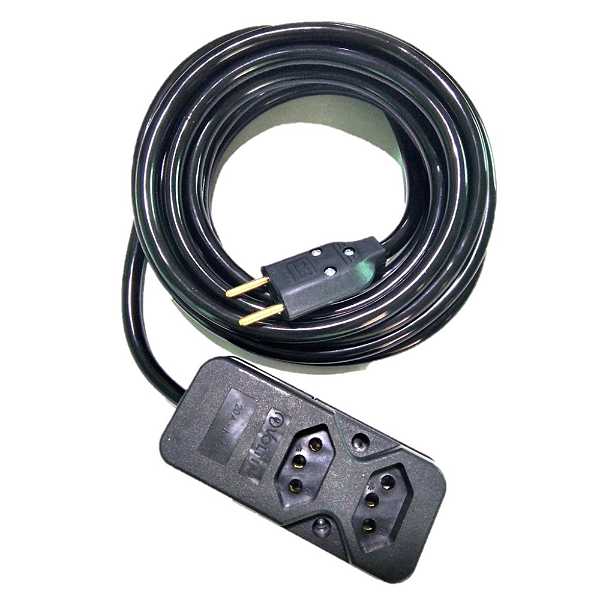 Extensão Elétrica 10 Metros 10a Cabo Pp2x1,5mm Reforçada