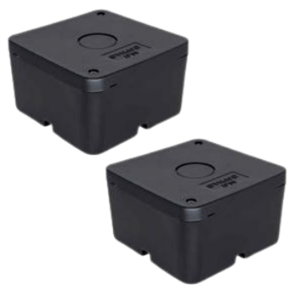 KIT 2 CAIXA CFTV ABS 85X85X50MM PRETA UV