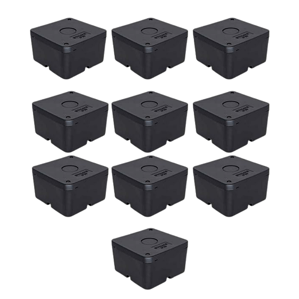 KIT 10 CAIXA CFTV ABS 85X85X50MM PRETA UV