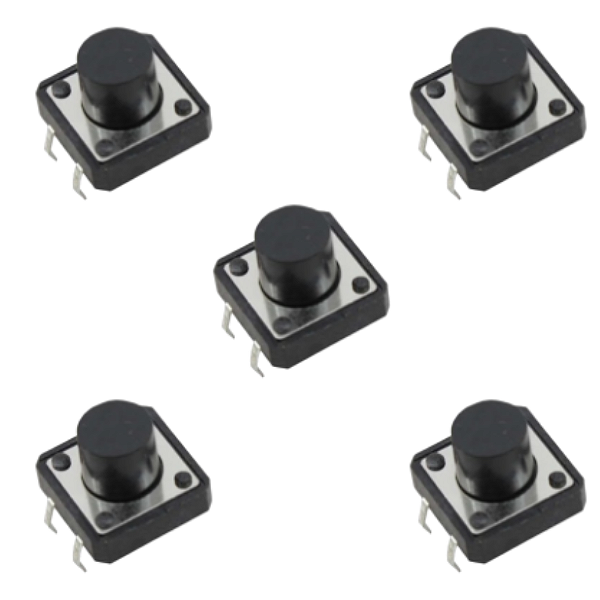 KIT 5 CHAVE TACTIL 12X12X8.5MM 4 TERM