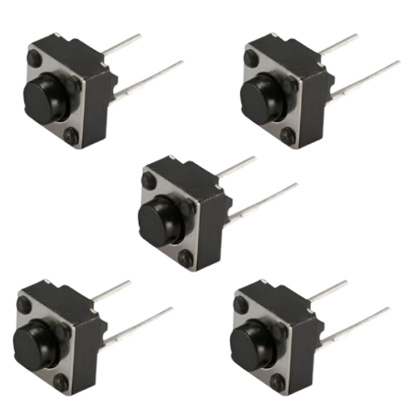 KIT 5 CHAVE TACTIL 3X6MM 2TERM SMD PARA PLACA