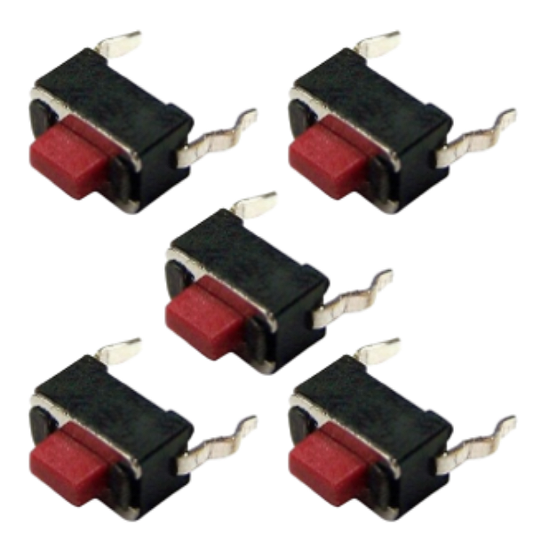KIT 5 CHAVE TACTIL 3X6X5.0MM 2 TERM VERMELHO