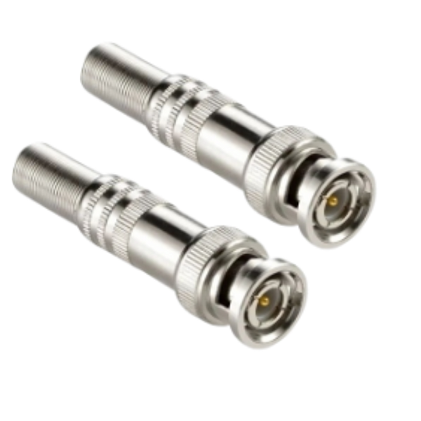 KIT 2 CONECTOR BNC C/ MOLA PINO FIXO C/ PARAFU
