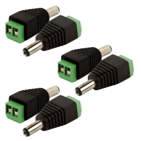 KIT 6 PLUG P4 MACHO C/BORNE 2,1X5,5X14MM