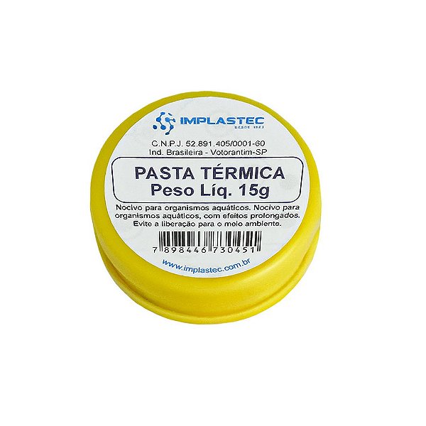 PASTA TERMICA POTE 15 GRAMAS IMPLASTEC