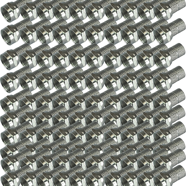 KIT 100 CONECTOR COAXIAL RG06 ROSCA