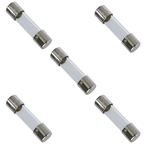 KIT 5 FUSIVEL VIDRO PEQUENO 10A