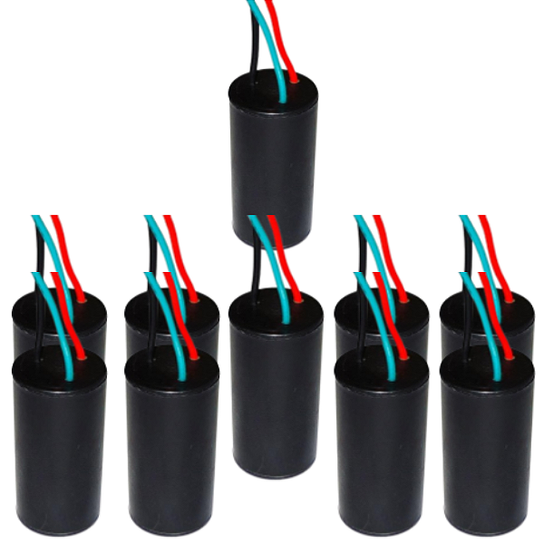 KIT 10 CAPACITOR POLIPROPILENO 1,5+2,5X250V REDONDO CBB61