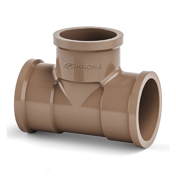 TEE SOLDAVEL PVC MARROM 25MM 3/4 96083 KRONA