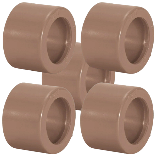 KIT 5 BUCHA REDUÇÃO SOLDAVEL CURTA 25X20MM AMANCO 11531