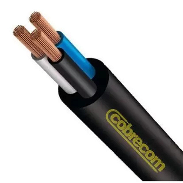 ROLO 100MT CABO PP FLEX 3 X 4 MM COBRECOM