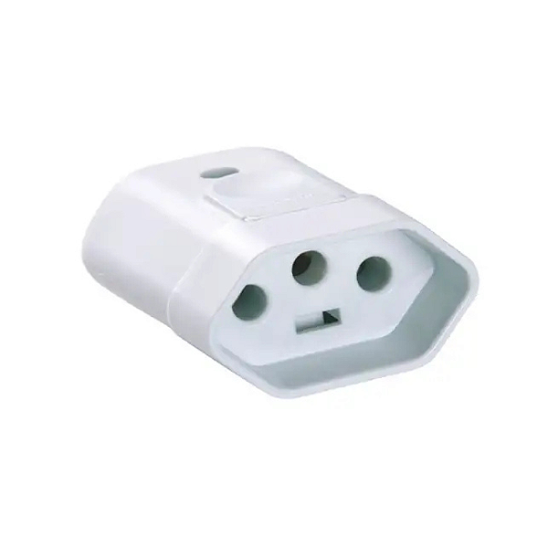 PLUGUE FEMEA  2P T 10A BRANCO