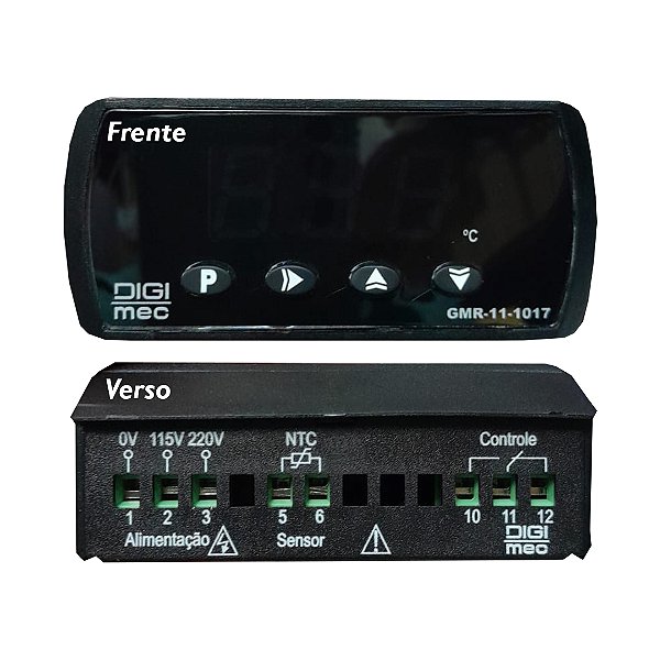 CONTROLADOR TEMPERATURA GMR-11-1017 NTC 115/220VCA DIGIMEC
