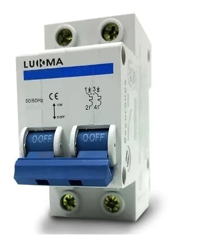 DISJUNTOR DIN BIPOLAR 50A LUKMA