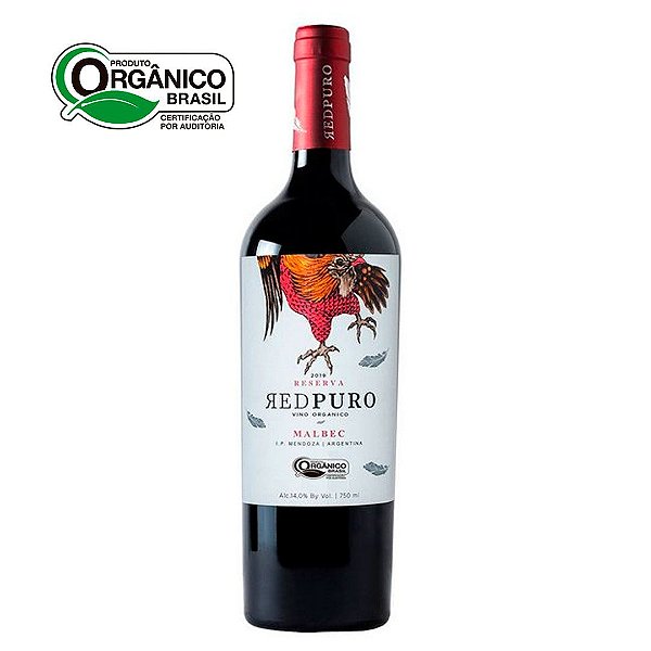 Vinho Argentino Vinecol Orgânico Red Puro Malbec 750ml
