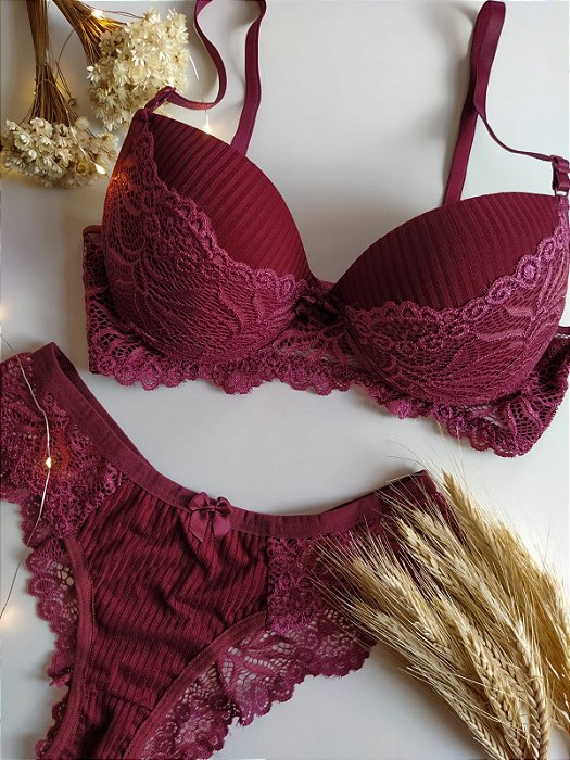 Conjunto Lingerie Cerejeira com Bojo