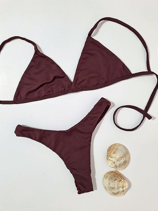 Conjunto de Biquíni Top Fixo Asa Delta