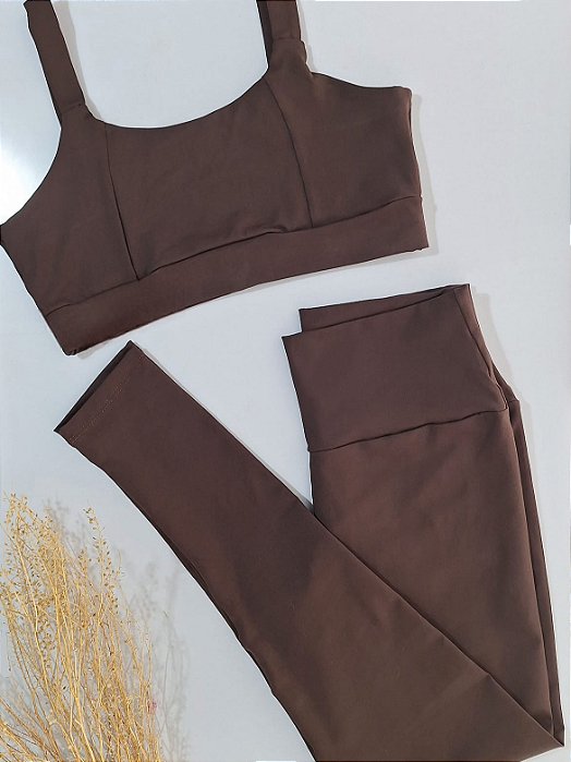Legging Básica Compressão + Top Aura Natural