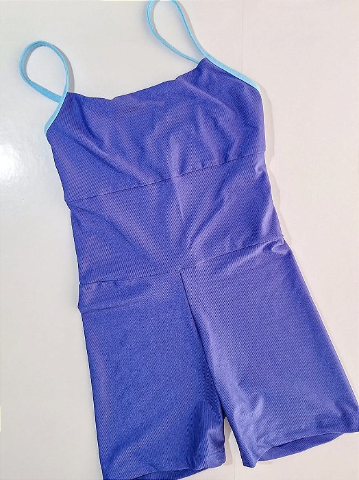 Macaquinho Fitness Flor de Salvia com Compressão