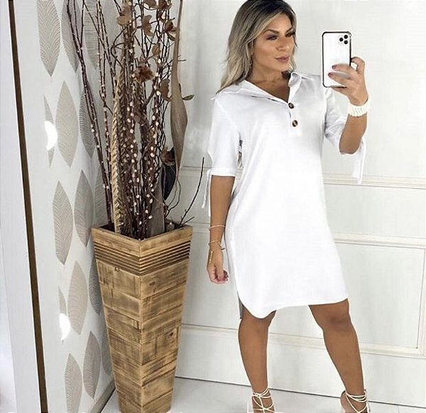 Vestido chamise branca