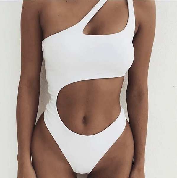 Body Helena de praia com cortes laterais