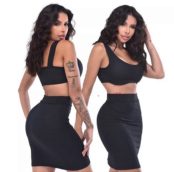 Conjunto Deolane  blogueira gringa preto