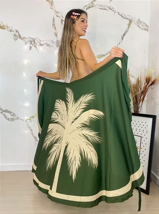 Saída de praia Ana pareô  longa envelope luxo