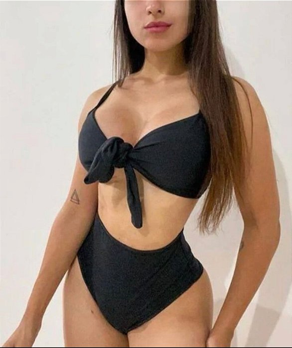 Biquíni Alexia  Cintura Alta Laço Hotpant