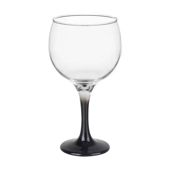 Taça de vidro festa drink gin haste preta 615ml AllMix
