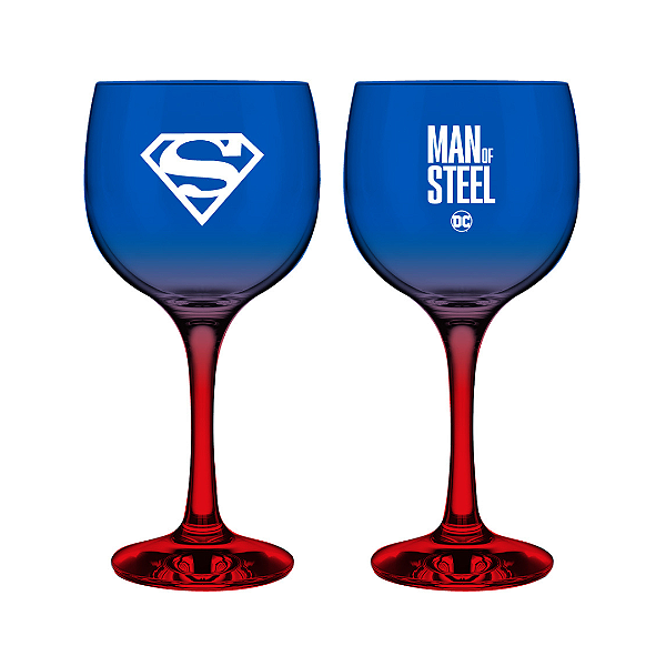 Taça de gin de vidro Super Homem Colecionável 615ml Prime DC