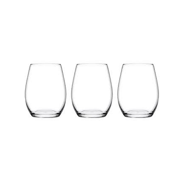 Jogo 3 copos de vidro drink, água, suco, 440ml linha Lira G4U