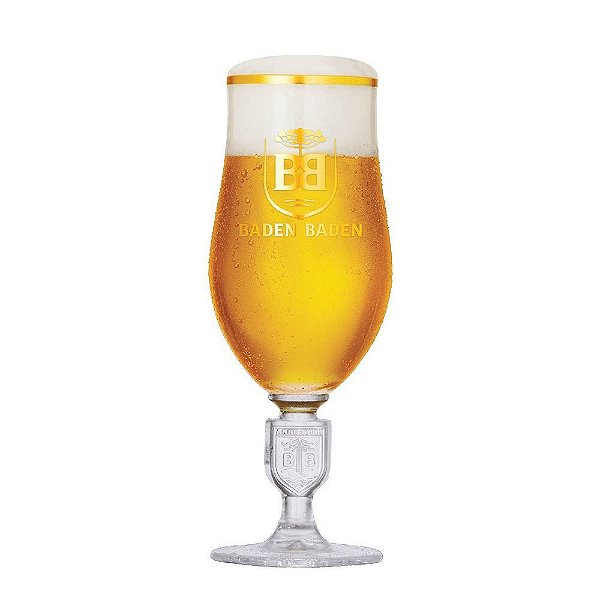 Taça de vidro para cerveja brasão Baden Baden 360ml